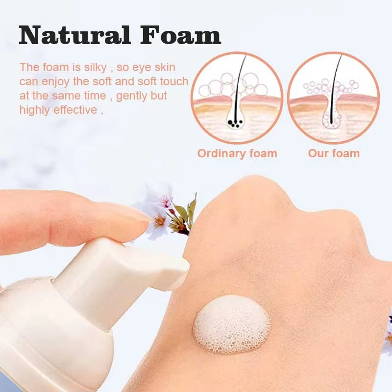 60ML Natural Oil Free Eyelash Foam Extension | Lash Foam Shampoo Cleanser